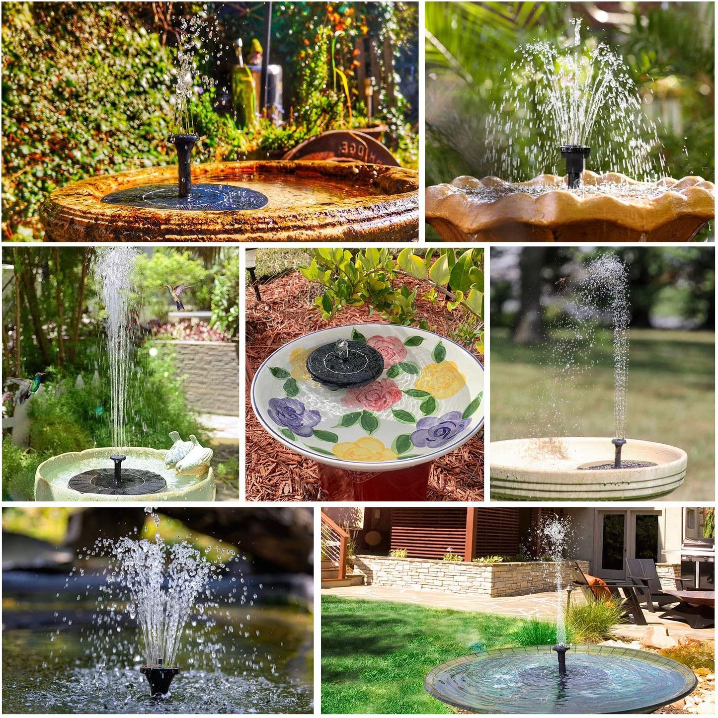 LED Solar Springbrunnen Vogel Bad | Ein Traum für jeden Garten