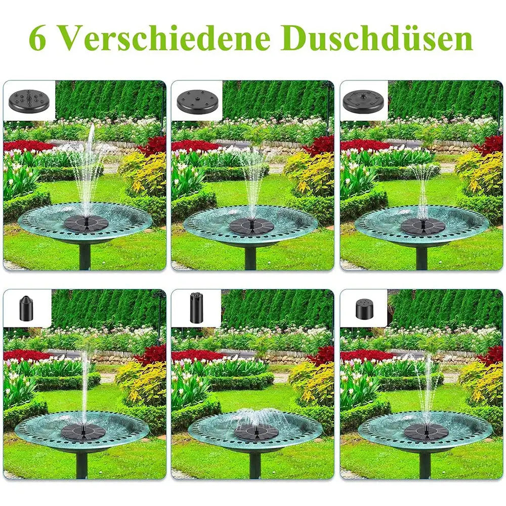 LED Solar Springbrunnen Vogel Bad | Ein Traum für jeden Garten