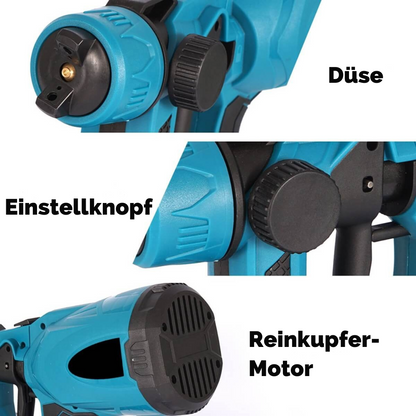 Kabelloser 3-in-1 Farbsprüher mit 2 Akkus